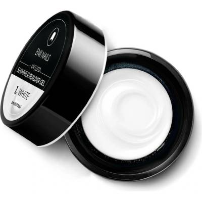 ENII NAILS Shimmer Builder Gel 1 White třpytivý modelovací gel 5 ml