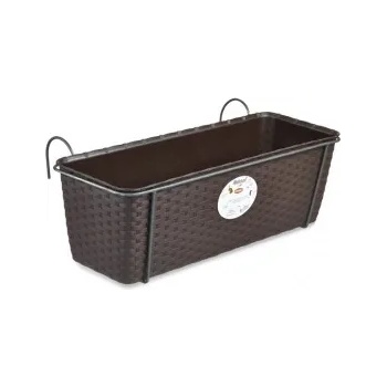 Image 1 of Stefanplast - Сандъче за цветя с метален държач Natural 50 см - мока (75854)