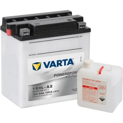 VARTA Powersports Freshpack 12V 9Ah right+ YB9L-A2 509016008A514
