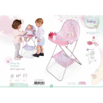 DeCuevas 53241 Skladacia jedálenská stolička pre bábiky s doplnkami Ocean Fantasy 2021