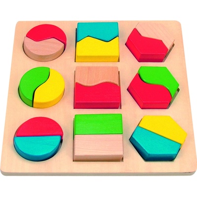 Woody Destička s geometrickými tvary