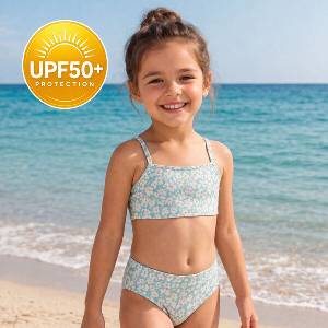 Swim Essentials Swim Essentials: Бански от две части с размери от 1 до 8 години "Green Flowers (SWE-2024SE1199)