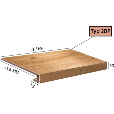 Karndean International Ecoline Step - 2 BP schod s nosom 9590 Dub kráľovský hnedý