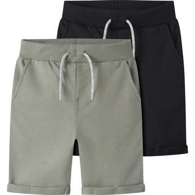 NAME IT Детски къси панталони Name it Kid's Vermo Long Shorts 2-Pack Shorts - Shadow / Black - размер 92 (EU) (701-4714-0211)