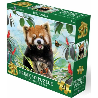 PRIME 3D puzzle Červená panda 48 ks
