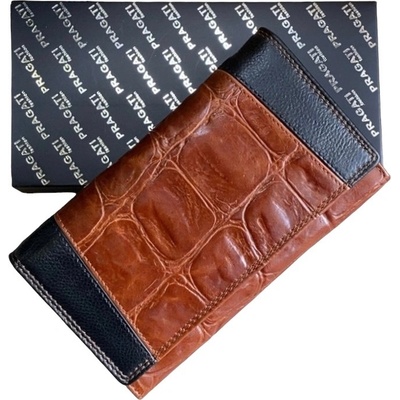 Pragati Fashion dámská kožená croco design /černá hnědá