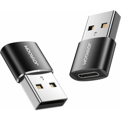 JOYROOM Комплект два броя адаптери от USB-A мъжко към USB-C женско (2 броя) - Joyroom Adapter USB-A to USB-C (черен) (S-H152)
