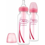 Dr. Brown's Шишета Dr. Brown's - Narrow-Neck Options, 250 ml, 2 броя, Розови (72239306369) - baby