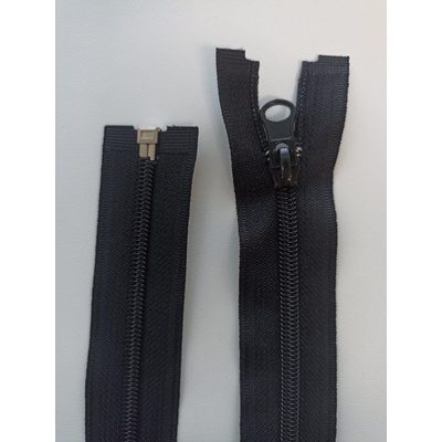 Zips špirálový 6mm, čierny, RÔZNE DĹŽKY 35