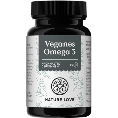 Nature Love Veganské Omega 3 olej z řas 45 kapslí