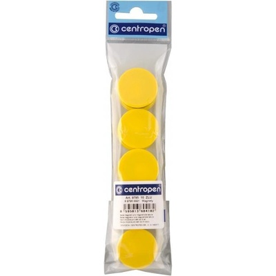 Centropen Magnety 30mm žlté 10ks