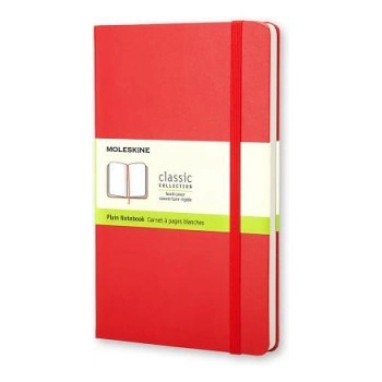 Moleskine srl Moleskine Pocket Plain Hardcover Notebook Red | Moleskine
