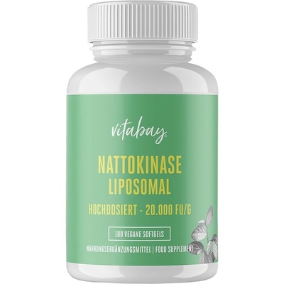 Vitabay Наттокиназа (липозомна) 100 mg 180 капсули | Vitabay (VB2324)
