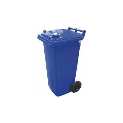 Meva Popelnice plastová 120 l modrá s kolečky 0004-1