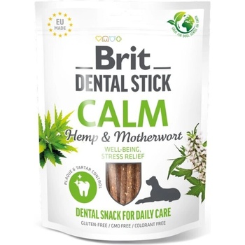 Brit Дентални пръчици Brit Dental Stick Calm with Hemp & Motherwort с коноп и L -триптофан- 7 бр