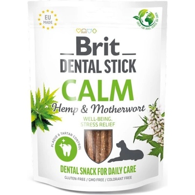 Brit Дентални пръчици Brit Dental Stick Calm with Hemp & Motherwort с коноп и L -триптофан- 7 бр
