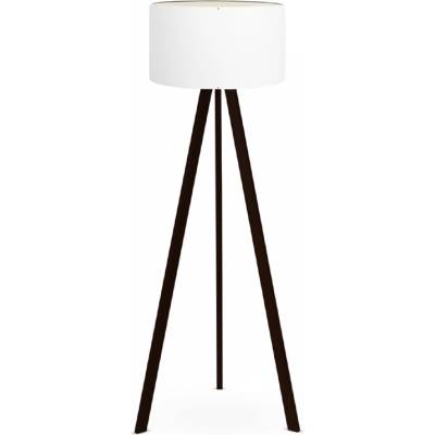 TopMebel Подова лампа Rosling МДФ/текстил/Пвц в черен/бял цвят 38x38x140см