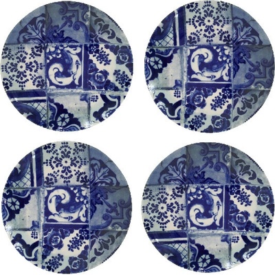 Costa Nova Tanier dezertný 21cm LISBOA modrá dlaždice Blue tile 4 ks