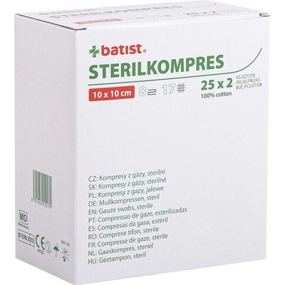 STERILKOMPRES gáza 8vr.17n. 10 x 10 cm 25x2 ks