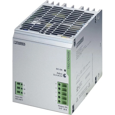 Phoenix Contact 2866381 síťový zdroj na DIN lištu 24 V/DC 20 A 480 W Počet výstupů:1 x Obsah 1 ks