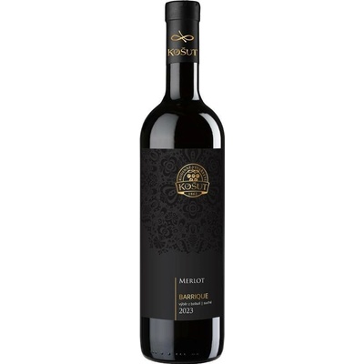 Rodinné vinařství Košut Merlot Barrique výběr z bobulí suché červené 2023 14,0% 0,75 l (holá láhev)