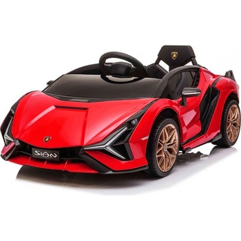Lean Cars Elektrické autíčko Lamborghini Sian 2x45W MOTOR 1x12V4,5Ah BATÉRIA 2022 ČERVENÉ