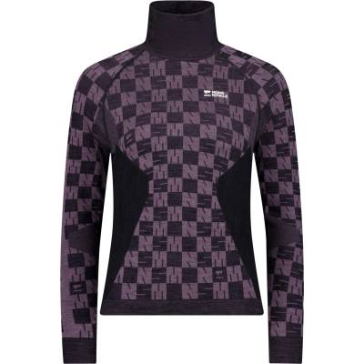 Mons Royale Дамско мериносово термобельо Mons Royale Women's Ascender Merino Seamless Mock Neck L/S Merino base layer - Mauve / Black (115-2612-0213)