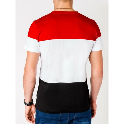 Ombre Clothing pánské pruhované tričko Vincent červené
