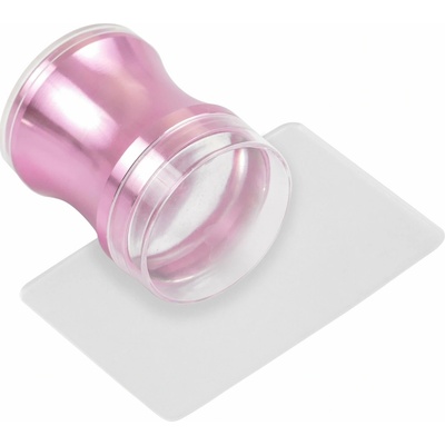 NANI silikónová pečiatka + stierka Pink kovová