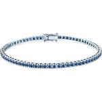 SAVICKI Тенис гривна, бяло злато 585, сини сапфири 1.480К, 2.3mm. 17cm
