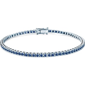 SAVICKI Тенис гривна, бяло злато 585, сини сапфири 1.480К, 2.3mm. 17cm