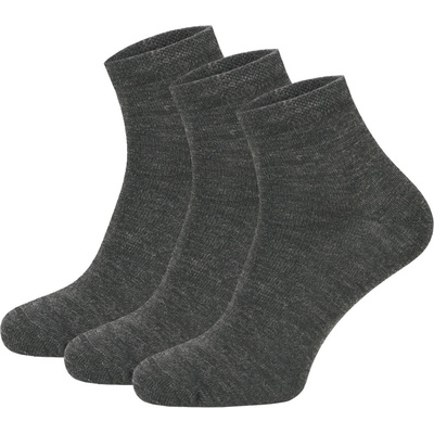 Zulu Diplomat Merino Low 3-pack svetlosivá