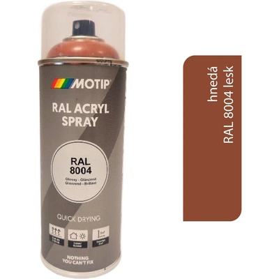 Motip Acryl 400 ml RAL 8004 lesk