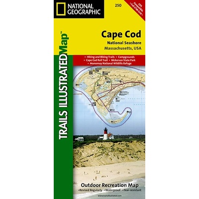 Cape Cod Nat. Seashore národní park Massachusetts turistická mapa GPS komp. NG