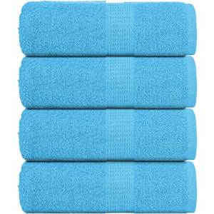 vidaXL Кърпи за гости FROGN 4 бр. Тюркоазени 30x50 см 360 г/м2 (136972)