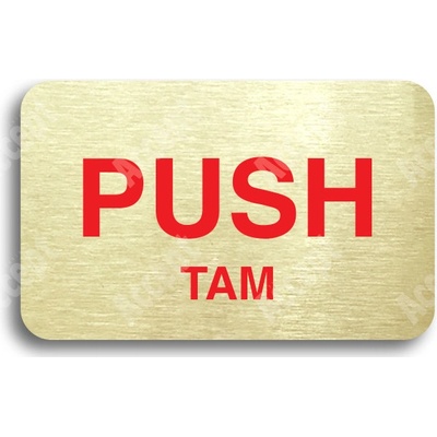 ACCEPT Tabulka SEM - TAM - typ 07 (80 x 50 mm) - zlatá tabulka - barevný tisk bez rámečku