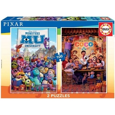 Educa Пъзел EDUCA 18635 - 2 х 100 части - Disney Pixar (EDU18635)
