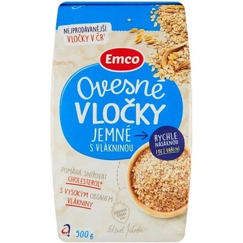 Emco ovesné vločky jemné s vlákninou, 500g