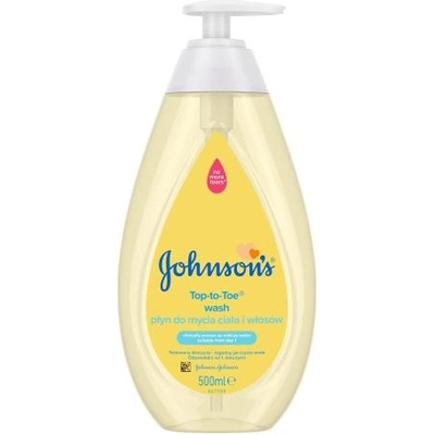 Johnson's Top-to-Toe Wash нежен измиващ гел за кожа и коса 500 ml