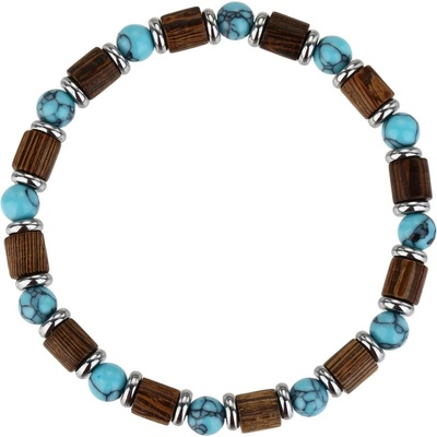 Jan Kos jewellery Ocelový náramek s hnědým zirkonem STA-6909