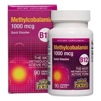Natural Factors B12 Methylcobalamin, 1000 mcg, 90 таблетки, Natural Factors (1242 NF)