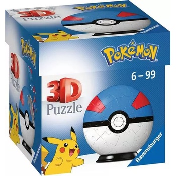 Image 1 of Ravensburger 3D Пъзел Ravensburger от 54 части - Pokemon: Great Ball (11265)