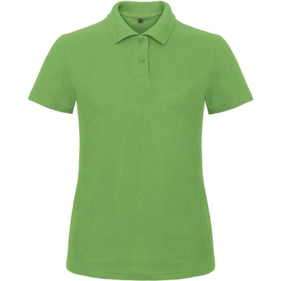 B&C Polokošile B&C ID.001 piqué krátký rukáv dámské COT 01ID1073200 Zelená real