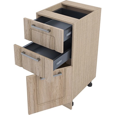 ИРИМ Долен кухненски шкаф с две чекмеджета и врата Сити МФ-Сонома-02-53 40 см десен