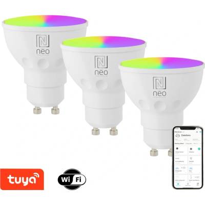 Immax LED žiarovka NEO LITE SMART LED žiarovka GU10 6W farebná a biela WiFi set 3ks 07724C