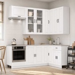 vidaXL Кухненски единица PORTO 8 бр. Бяло Инженерна дървесина (3438497)