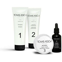 Tomas Arsov GREEN TEA Šampón 250 ml a GREEN TEA Kondicionér 250 ml a BALANCE Maska 100 ml a MARULA Marulový olej 50 ml sada