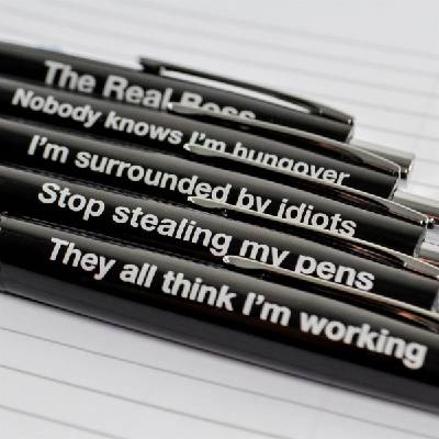 Комплект 5 броя химикали с характер - Pens with attitude