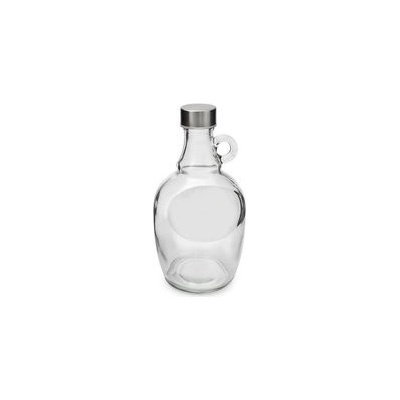 Demižon holý skleněný 1L ucho s uzávěrem INOX