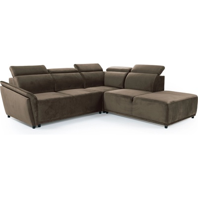 TEDIVA Десен ъглов диван riko с механизъм за сън и регулируеми подглавници - тиково дърво (mmceldlrm-tiff31)